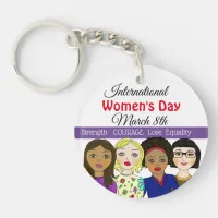 International Women's Day March 8th Keychain