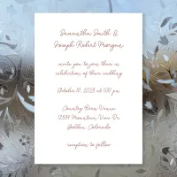 Modern Script Terra Cotta and White Wedding Invitation