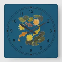 Clock - Koi Among Lily Pads