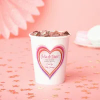 Little Sweetheart Valentine Watercolor Baby Shower Paper Cups