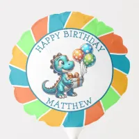 Dinosaur themed Kid's Birthday Party Personalized Balloon