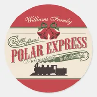 Polar Express Train Adventure Believe In Christmas Classic Round Sticker