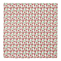 Red Cherries Graphic All Over Pattern Duvet Cover