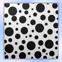 Black Polka Dots on White | Cloth Napkin