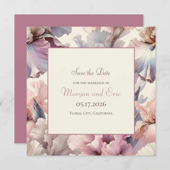 Elegant Romantic Classic Chic Floral Blush Wedding Save The Date
