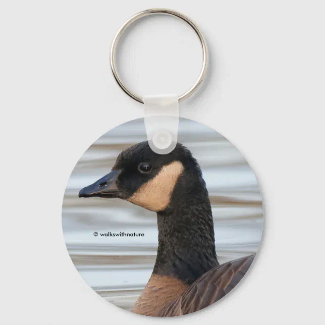 Profile of a Cackling Goose Keychain