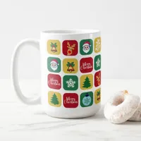 Modern Christmas Santa Tree Ornaments Snowman  Coffee Mug