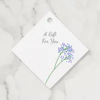 Simple Minimalist Wildflower Boho Chic Favor Tags