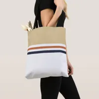 Trendy modern retro Stripes striped Tote Bag