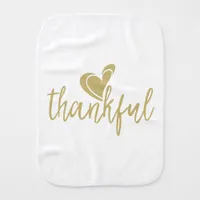 thankful heart thanksgiving baby burp cloth