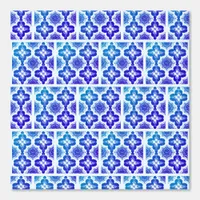 Vibrant Blue Retro Chic Patterned Aesthetic Pretty Wallpaper