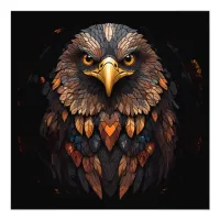 Mosaic Eagle Portrait  Photo Print