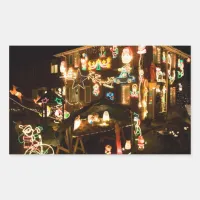 Outdoor Christmas Decorations Rectangular Sticker