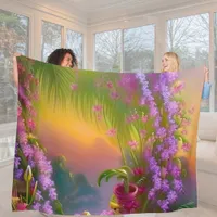 Fantasy landscape, tropic and dreamy   fleece blanket