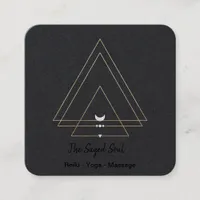 Reiki, Massage, Yoga Sacred Geometric Square Business Card