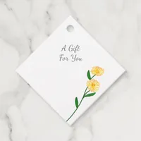 Simple Minimalist Wildflower Boho Chic Favor Tags