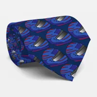 Navy Blue Motorbike Motorcyclist Cool Patterned Neck Tie