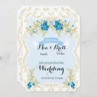 Floral Border Wedding Invitation