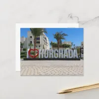 I love Hurghada Egypt Vacation Souvenir Photo Postcard