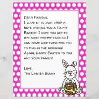 Personalized Happy Easter Bunny Letter