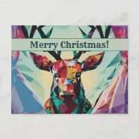 Merry Christmas Deer Postcard