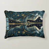 Gemini astrology sign accent pillow