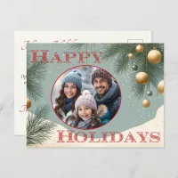 Happy Holidays Photo Postcard