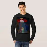Unicorn Under UFO Rainbow Beam at Night, ZKoA T-Shirt