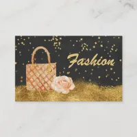 *~* Gold Glitter BAG ROSE FASHION Stars Business Card