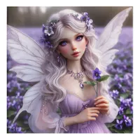 Beautiful February Fairy in Violets Acrylic Print