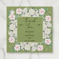 Elegant Floral Embrace Wedding Favor Tags