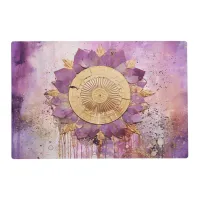 *~* AP2 PURPLE Gold  Mandala laminated placemat