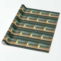 Christmas Trees of Yellow and Green Wrapping Paper