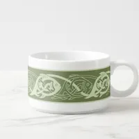 Celtic Knotwork Fish in Green Bowl