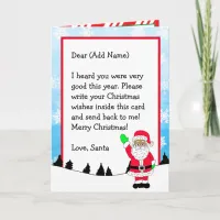 Letter from Santa of Color | Coloring Page Card