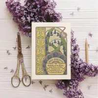 Vintage Style Bluebell Flowers- Yellow Card