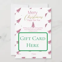 Red Green  Pagoda Christmas Tree Gift Card Holder