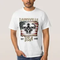 Gainsville USA Stars And Stripes Bodybuilding T-Shirt