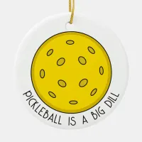 Pickleball Pun Christmas   Ceramic Ornament