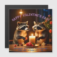 Valentine's Day Candle Light Dinner Magnetic Card