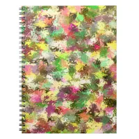 Paint Splatter Autumn Color Leaves Abstract Notebook