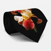 Elegant Multi-Colored Bearded Iris Germanica Neck Tie