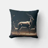 Serenity in Motion Antelope-Inspired Throw Pillow