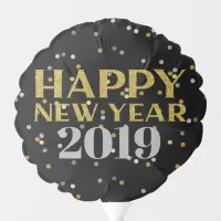 New Years Gold Silver Glitter Sparkle Confetti Balloon