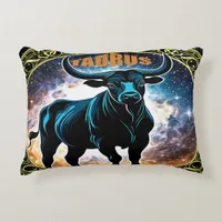 Taurus sign of the zodiac accent pillow