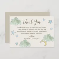 Stars Moons Neutral Boy Baby Shower Thank You Card