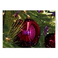 Beautiful Purple Christmas Ornament Card