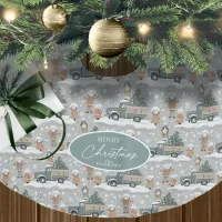 Earth Tones Christmas Pattern#2 ID1009 Brushed Polyester Tree Skirt