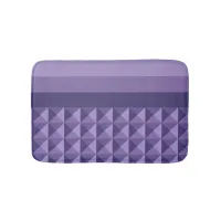 Purple Geometric Pattern with Gradient Stripes Bath Mat