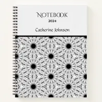 Black and White Flower pattern Notebook